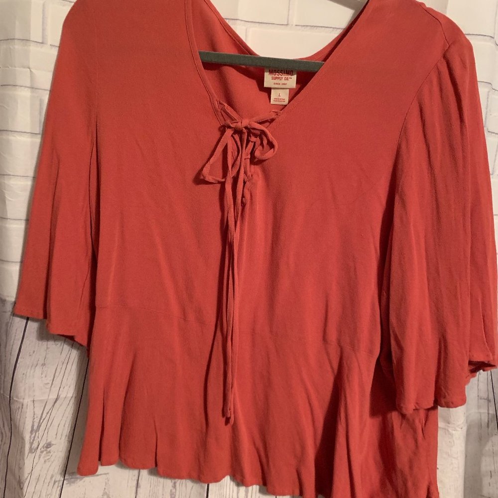 NWT Mossimo Blouse 3/4 sleeves SZ L